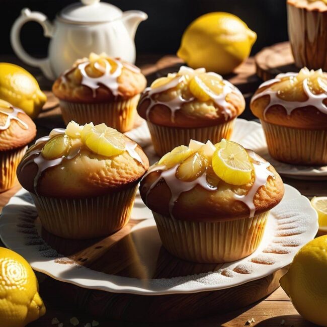 Babeczki cytrynowe z musem cytrynowym