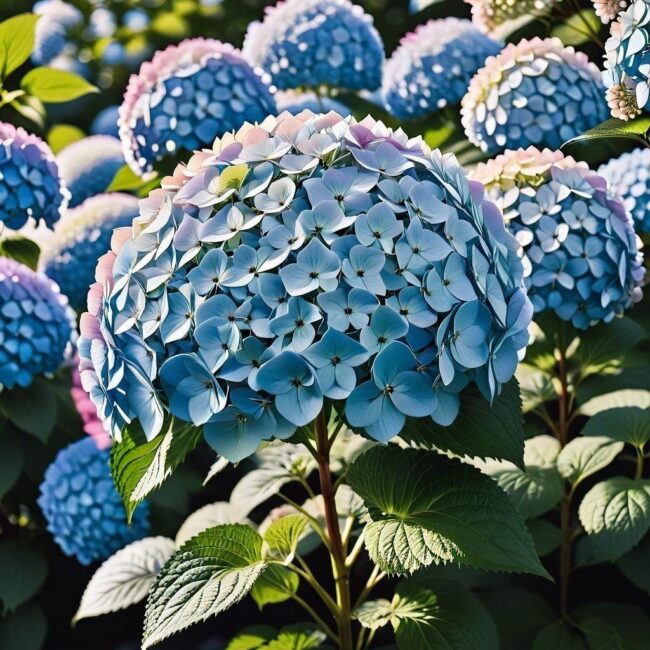 Białe hortensje stożkowe