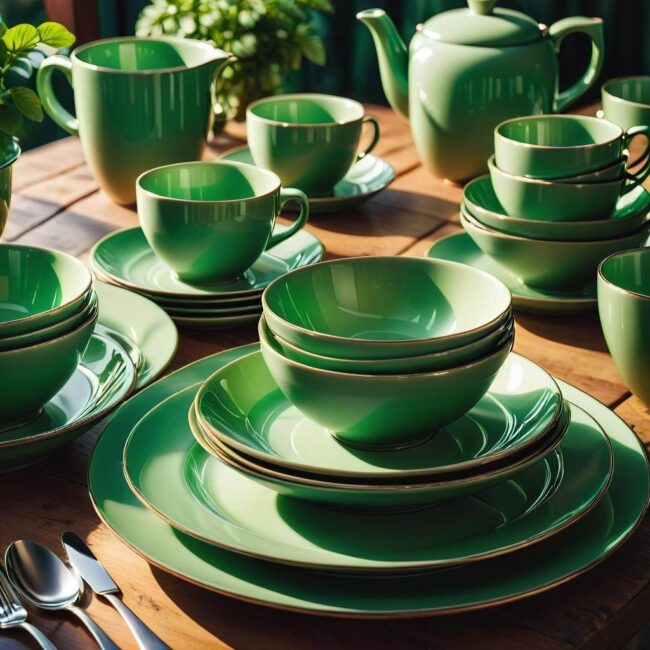 Elegancja zieleni na stole