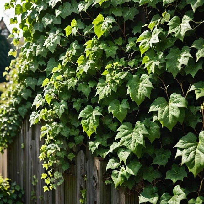 Idealna gęstość sadzenia bluszczu na obszarze płotu