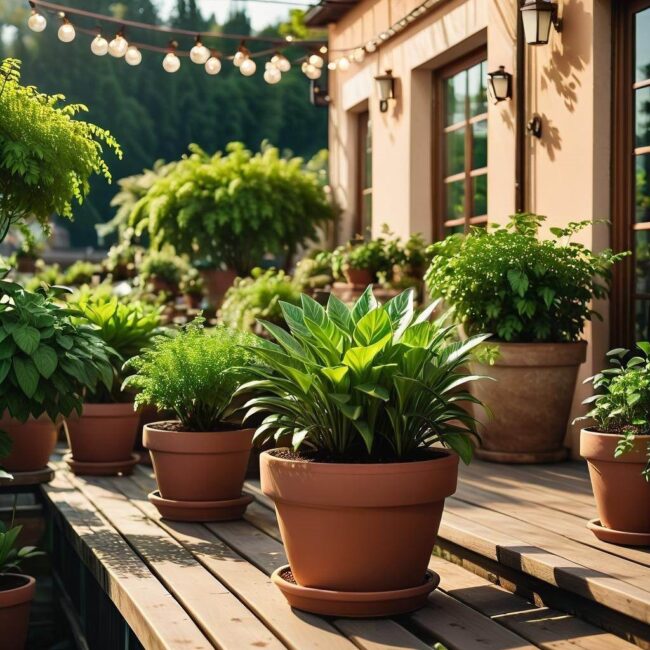 Odpowiednie rośliny do doniczek tarasowych