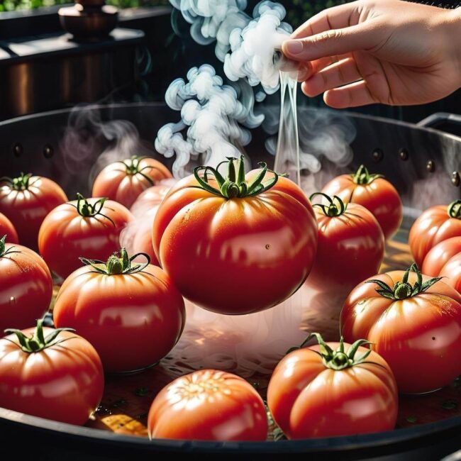 Parzenie pomidorów do zupy