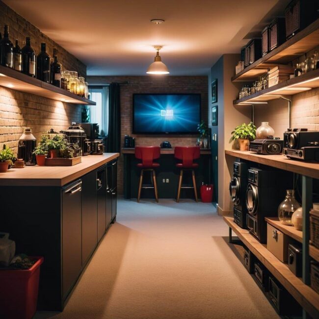 Przemyślane układanie rzeczy w piwnicy