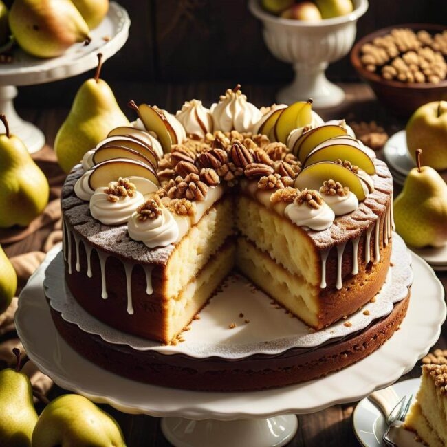 Przepis na ciasto gruszkowe z jogurtem