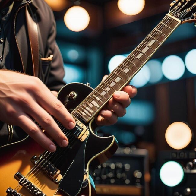 Ręczne strojenie strun gitary