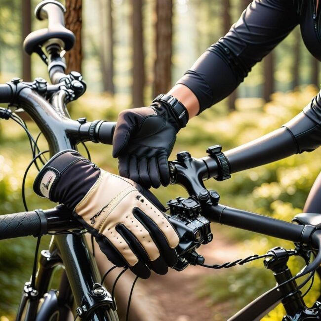 Rękawiczki na rower z wzmocnieniami