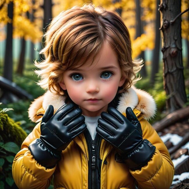 Rękawiczki na zimowy spacer dla dwulatka