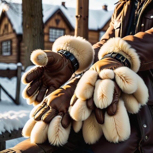 Rękawiczki skórzane na jazdę konną