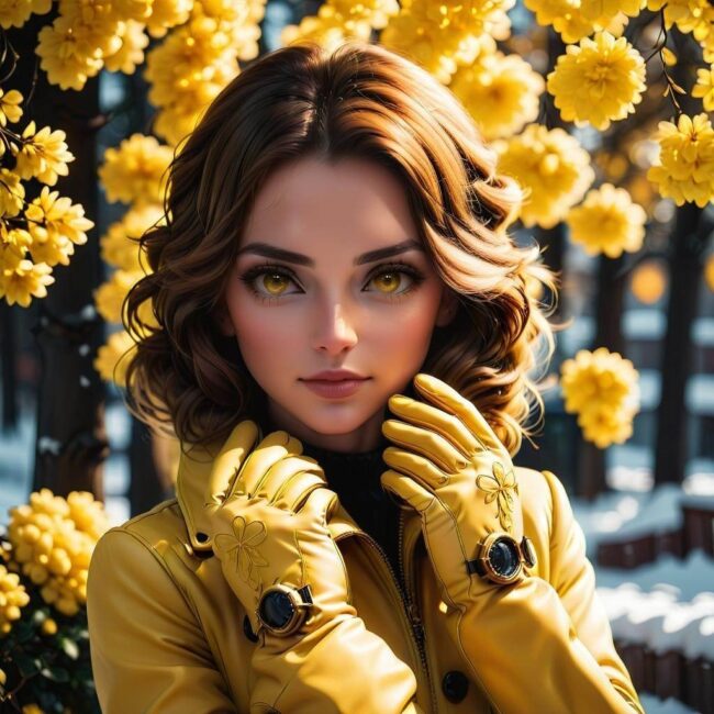 Rękawiczki żółte w wersji minimalistycznej