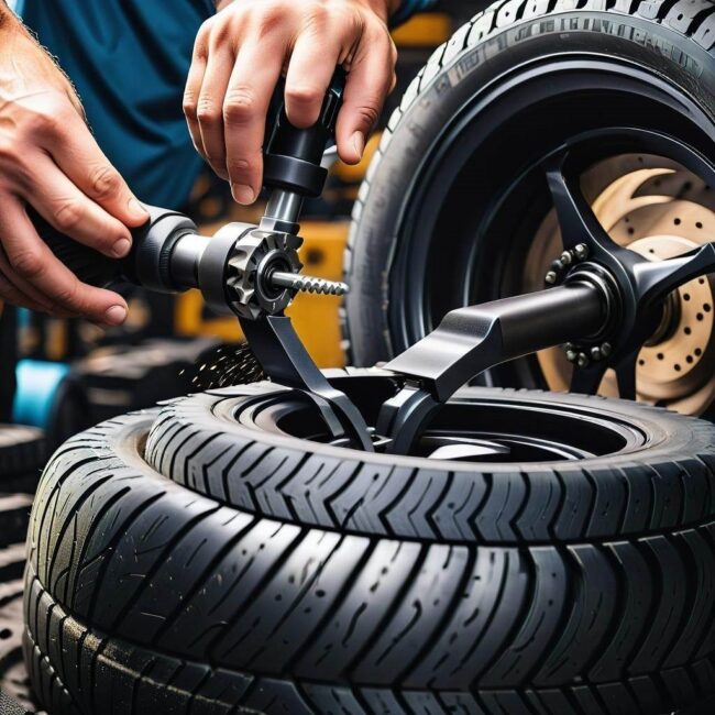 Schemat działania nacinarki do opon